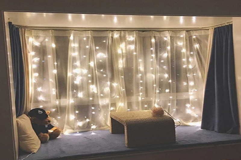 Hang Lights Behind Curtains, How To Hang Curtain Fairy Lights On Wall