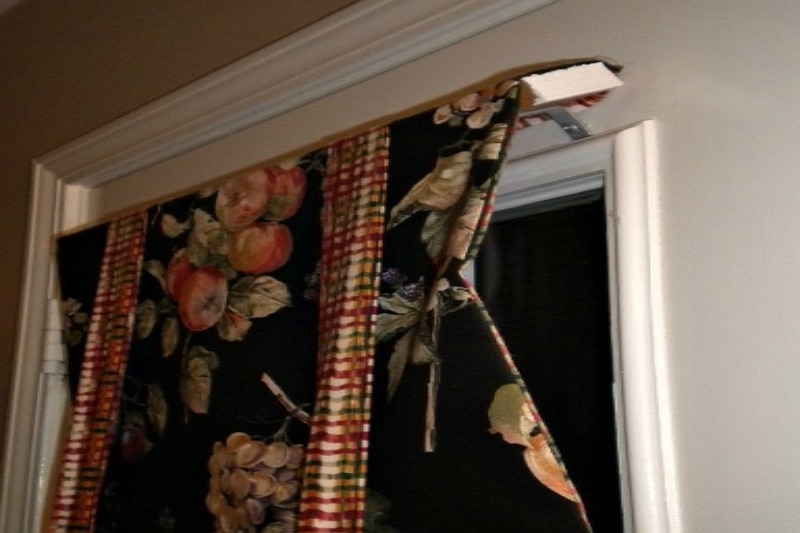 How to Hang Curtains on a Metal Door