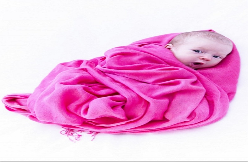 draw a baby wrapped in a blanket