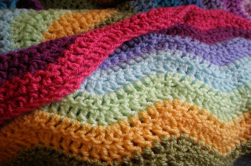 how to block a large crochet blanket