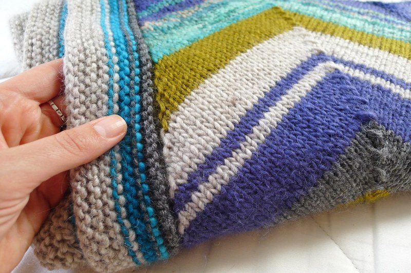 how to knit a chevron blanket