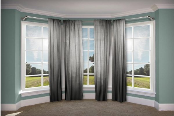 How To Hang Curtains In A Bay Window Steps Directions Krostrade