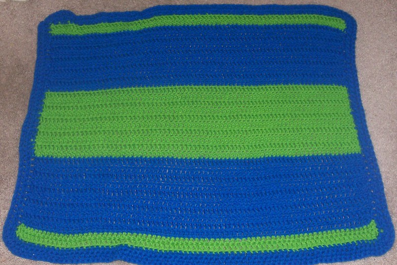 how to put border on uneven crochet blanket