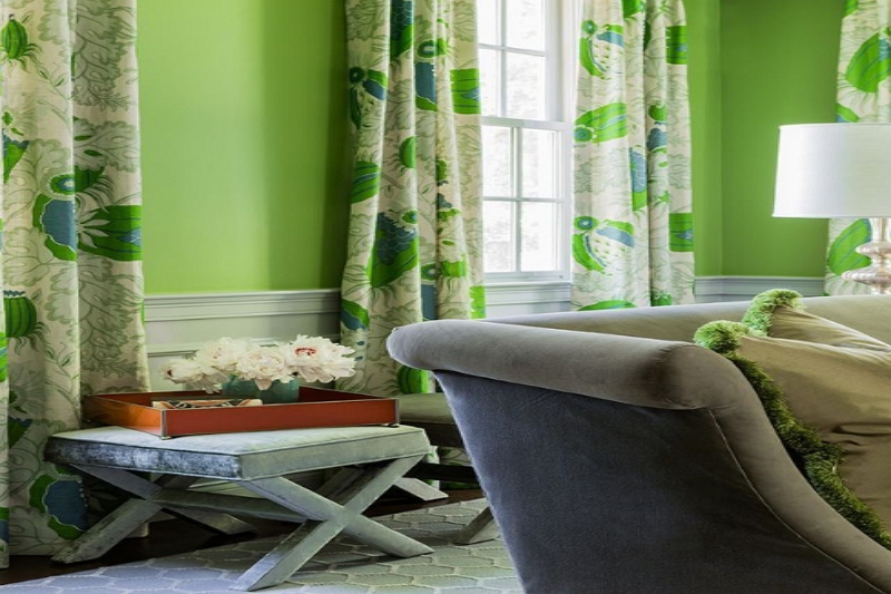 Colors To Pair For A Green Walls, What Color Curtains With Apple Green Walls