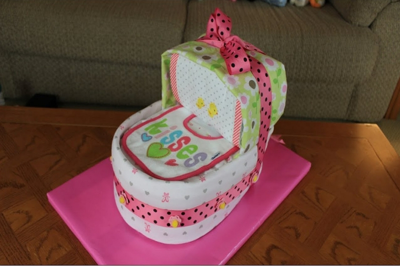 how to make a bassinet diaper cake