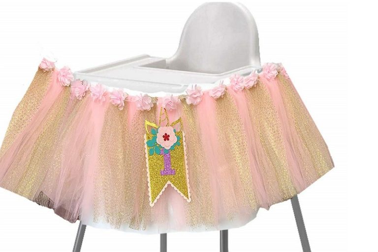 How to make tulle high chair skirt