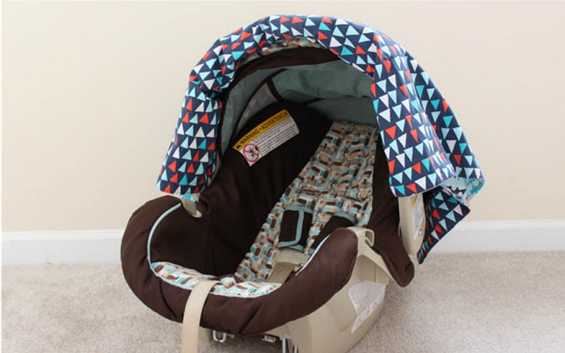 How to make baby car seat canopy