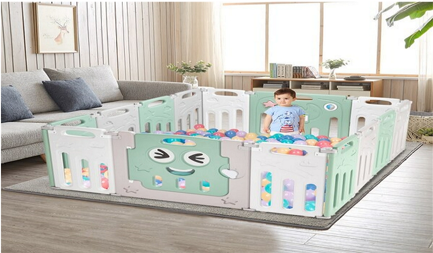 How do I get my baby to play in a playpen?