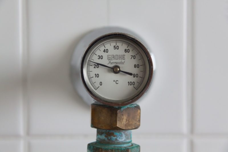 What temperature is C setting on water heater