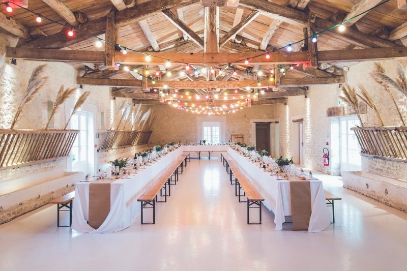 how to arrange rectangular tables for a wedding reception