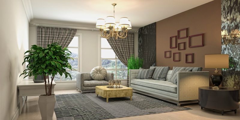 what color curtains with white walls and brown furniture